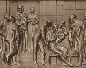 Florence Nightingale Visiting Patients, Relief at Woolwich Hospital, London by Arthur George Walker