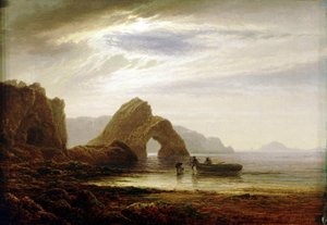 Moonlight at Giltar Point, Near Tenby, England, by Arthur Gilbert