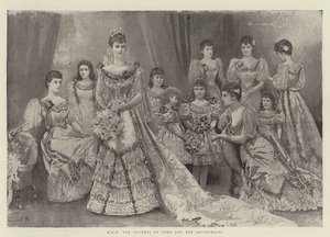 HRH the Duchess of York and Her Bridesmaids by Arthur Hopkins
