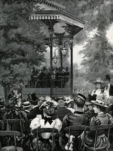 Open-air music in London: Listening to the military band in Hyde Park