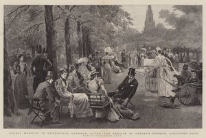 Sunday Morning in Kensington Gardens, After the Service at Christ