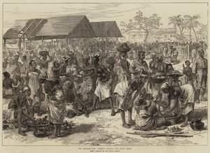 The Ashantee War, General Market, Cape Coast Castle by Arthur Hopkins