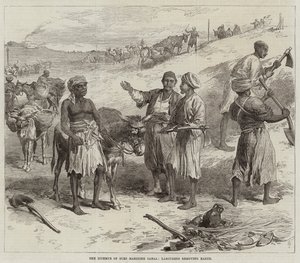 The Isthmus of Suez Maritime Canal, Labourers Removing Earth