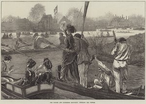 The Oxford and Cambridge Boat-Race, Cheering the Victors by Arthur Hopkins