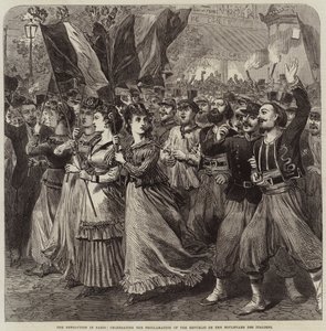 The Revolution in Paris, Celebrating the Proclamation of the Republic on the Boulevard des Italiens by Arthur Hopkins