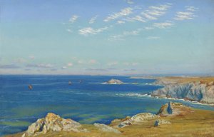 Newquay Headland, Cornwall by Arthur Hughes