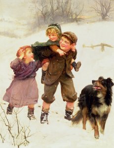 The Piggy Back Ride by Arthur John Elsley