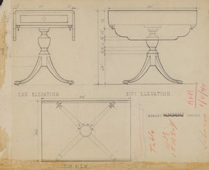 Drop Leaf, Pedestal Table