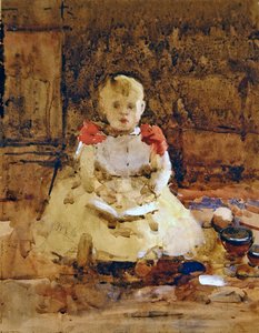 A Young Boy Reading by Arthur Melville