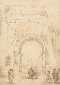 The Arch of Titus from the Forum, Rome by Arthur Pond