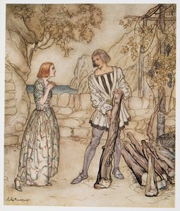 Alas, now, pray you, work not so hard, illustration from William Shakespeare