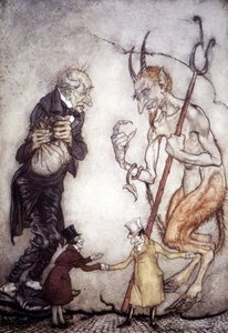 Christmas Tale by Charles Dickens, illustration by Arthur Rackham