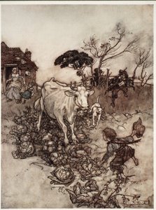 His cow would go astray or get among the cabbages, from Rip Van Winkle by Washington Irving
