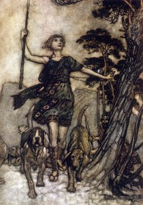 Illustration by Arthur Rackham for The Dream of a Summer Night by William Shakespeare