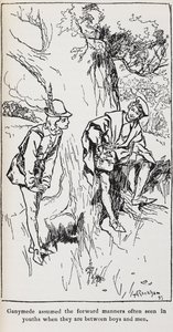 Illustration of Ganymede from As You Like It by Arthur Rackham
