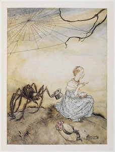Little Miss Muffet by Arthur Rackham