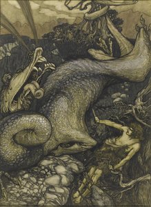 Sigurd the Dragon Slayer, 1901 by Arthur Rackham