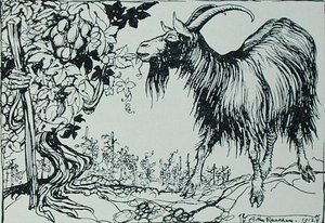 The Goat and the Vine, illustration from 
