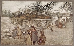 The Island on which all the birds are born that became baby boys and girls, from Peter Pan in Kensington Gardens by J.M. Barrie, pub. 1906 by Arthur Rackham