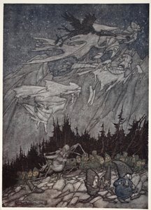 The Kaatskill mountains had always been haunted by strange beings, from Rip Van Winkle by Washington Irving by Arthur Rackham