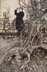 The Kensington Gardens are in London, where the King lives, from Peter Pan in Kensington Gardens by J M Barrie by Arthur Rackham