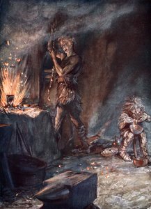 The Forging of Nothung, 1924 by Arthur Rackham
