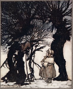 They warned her, from Peter Pan in Kensington Gardens by J.M. Barrie, pub. 1906 by Arthur Rackham