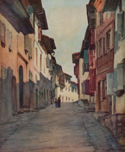 Basque Country: Street in Old Town, St Jean-Pied-de-Port by Arthur Romilly Fedden