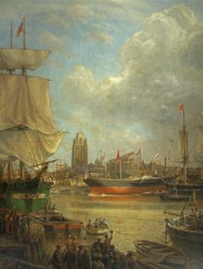 The Launch of the Great Western in 1837 by Arthur Wilde Parsons