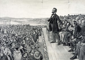 Abraham Lincoln Making His Famous Address on 19th November 1863