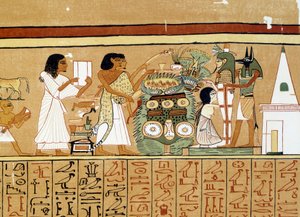 Art Egypt: The Mummy of the Deceased Receives the Last Care by Artist Unknown