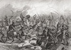 Battle of Guadalete, Spain in 711 by Artist Unknown