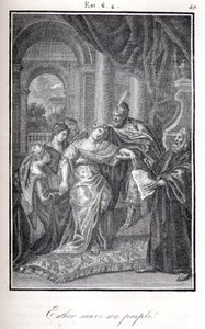 Bible, Esther Saving Her People by Telling Ahaseuerus that Haman was Planning to Kill Her by Artist Unknown