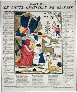 Canticle of Saint Geneviève de Brabant - Wood Engraving by Artist Unknown