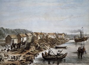 Chile (1854). Port of Huasco. Lithography. by Artist Unknown