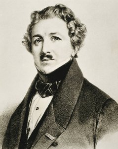 DAGUERRE, Louis-Jacques-Mande (1787-1851). English inventor that improved the photography. Lithography by Artist Unknown