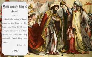David Crowned King of Israel, Bible Scene by Artist Unknown