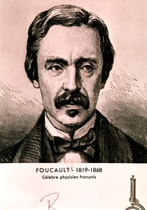 Portrait of Jean Bernard Leon Foucault (etching)