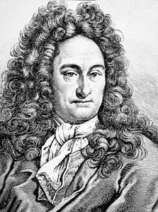 G W Leibniz Gottfried Wilhelm (engraving) by Artist Unknown
