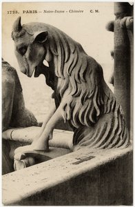 Gargoyle or Chimera of Notre Dame Cathedral, Paris - Postcard, Selva Collection