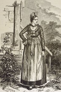 Germany (C19th). Society (1879). Alsace. Women in the Region. Right Now, Alsace Was Held by the German Reichstag (1871-1918). Engraving. Private Collection by Artist Unknown