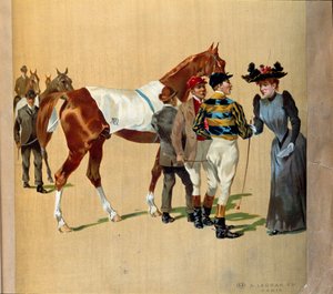 Horse racing: the last tips before the race, early 20th century by Artist Unknown