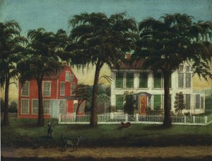 Houses on the Fox River, Illinois by Artist Unknown