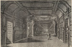 Interior of the Ancient Library of Saint Genevieve in the 18th Century by Artist Unknown