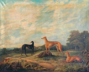 Landscape with Four Greyhounds in the Foreground