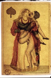 Old Playing Cards: Erotic Scene by Artist Unknown