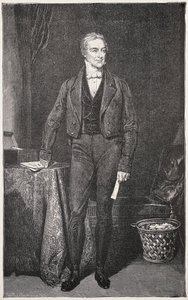 Robert Peel (1788-1850). Prime Minister of the United Kingdom (1834-1835 and 1841-1846). Engraving by Rafael Ward by Artist Unknown