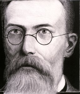 Portrait of Nikolai Andreevich Rimsky-Korsakov by Artist Unknown