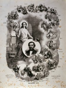 Poster with Scenes of His Operas by Artist Unknown