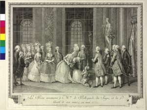 Queen Marie Antoinette Announces Madame de Bellegarde the Release of Her Spouse by Artist Unknown
